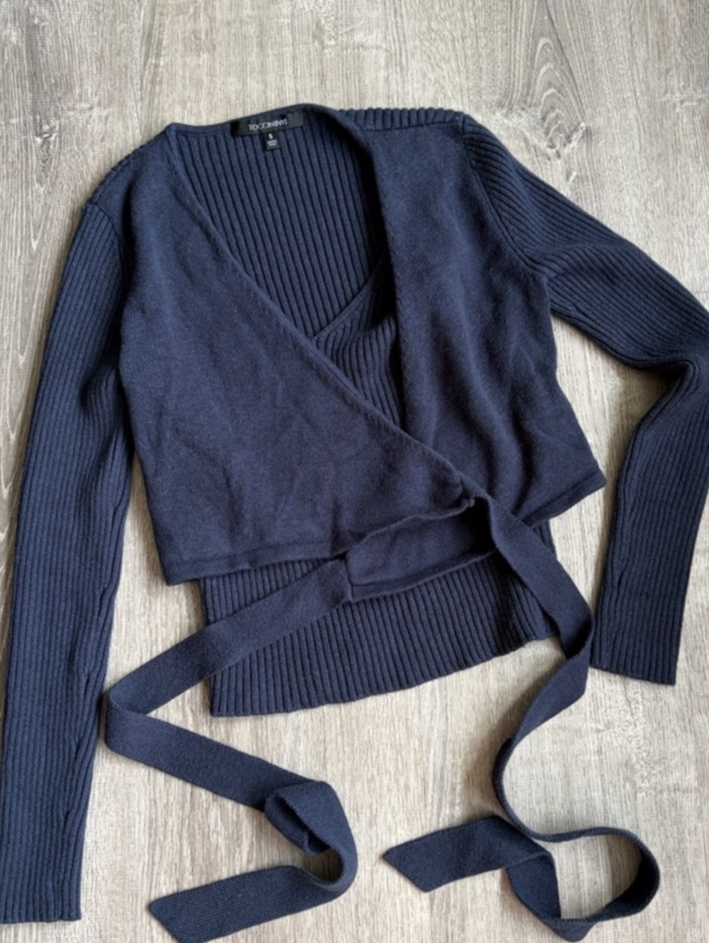 TOCCIN Ribbed Wrap Sweater - Picture 2 of 4
